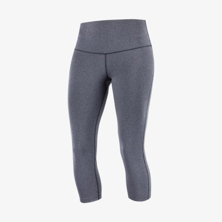 Dark Grey Salomon Essential Women's Running Tights | IE KP1548